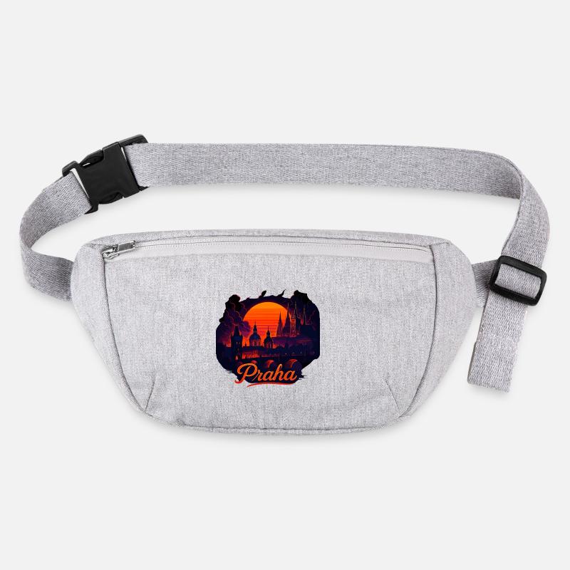 Lumière du soir de Prague Skyline Sunset Gift Sac banane recyclé Stanley/Stella