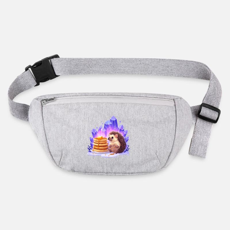 Hedgehog with pancakes and crystals Stanley/Stella recycled Hip Bag 