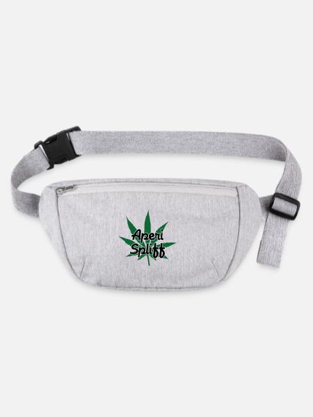 Aperi Spliff - Cannabis - Weed - Stanley/Stella recycled Hip Bag  - heather grey - Front