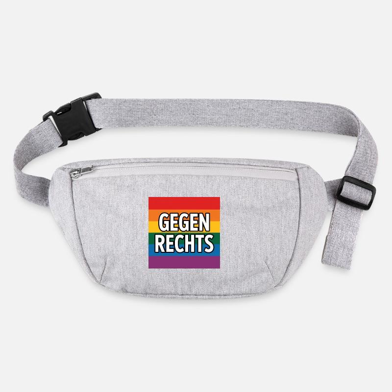 Gegen Rechts - Antifa Regenbogen Tee Stanley/Stella recycelte Gürteltasche