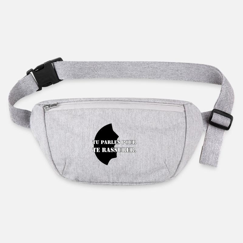 DU SPRICHST, UM DICH SELBST ZU BERUHIGEN. Stanley/Stella recycelte Gürteltasche
