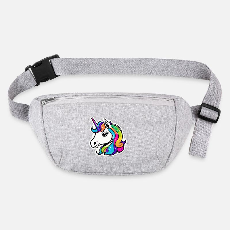 Helles Regenbogen-Einhorn Stanley/Stella recycelte Gürteltasche