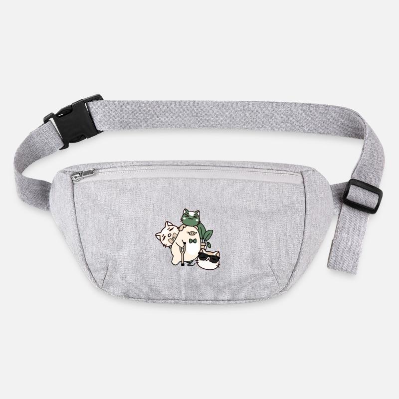 Dapper Kawaii Pig: Crutch and Prosthesis Stanley/Stella recycled Hip Bag 