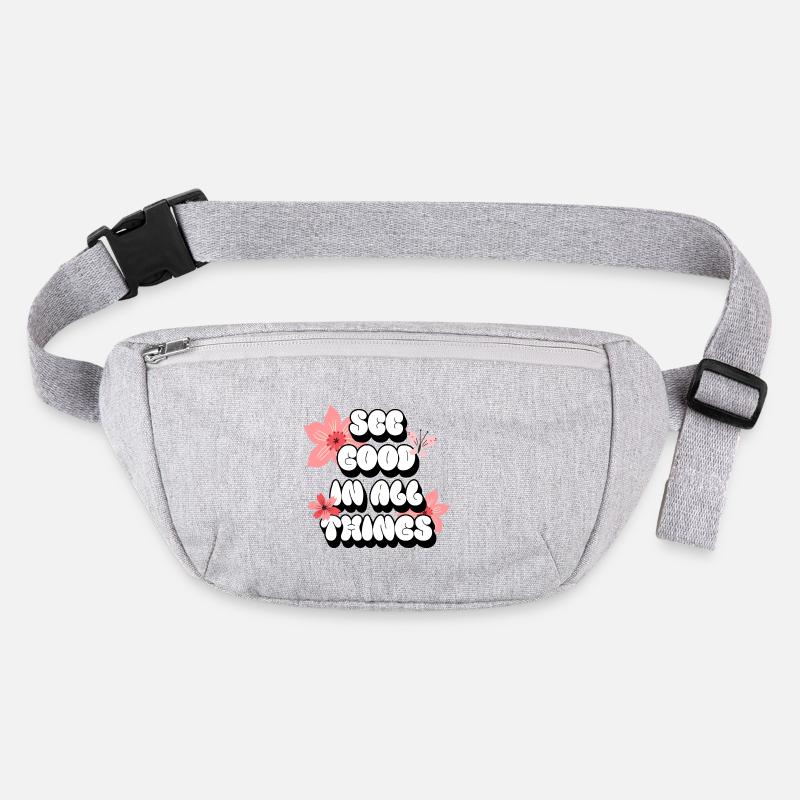 See Good In All Things | Positive affirmations - Stanley/Stella recycled Hip Bag  - heather grey