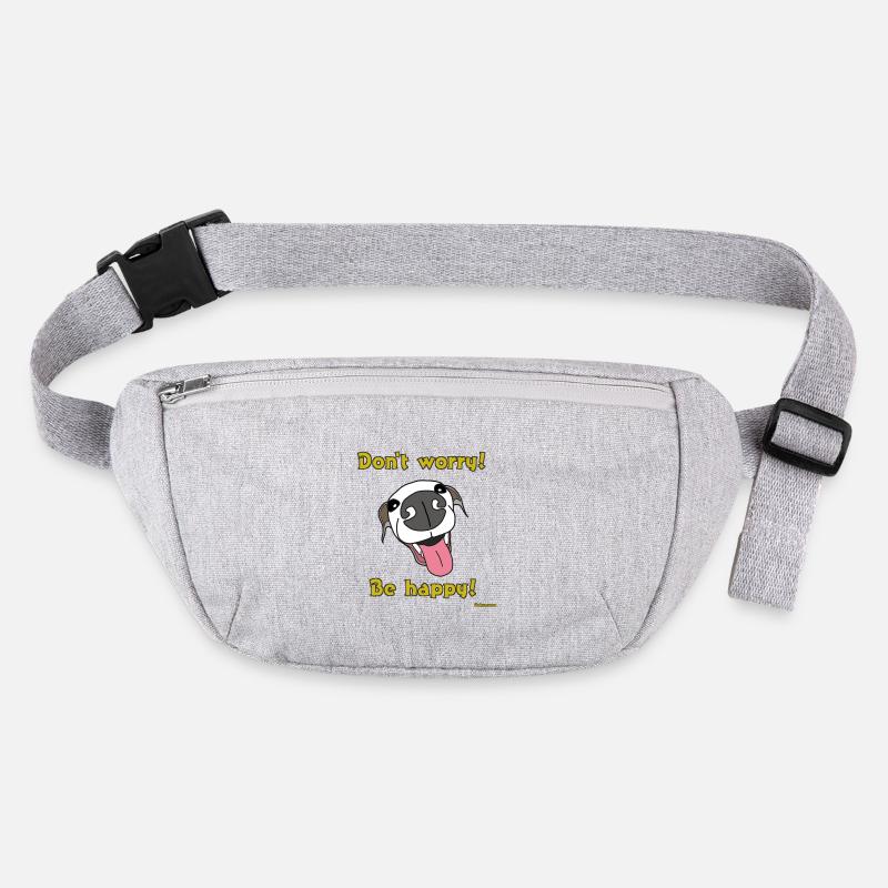 Machen Sie sich keine Sorgen. Sei glücklich! Ein ilalischer Windhundhund Stanley/Stella recycelte Gürteltasche