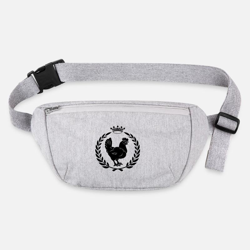 Black chicken crowned in laurel wreath Stanley/Stella recycled Hip Bag 