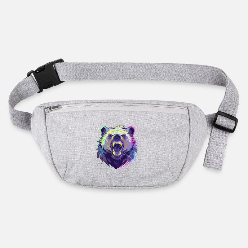 Brightly Colored Furious Bear Stanley/Stella recycled Hip Bag 