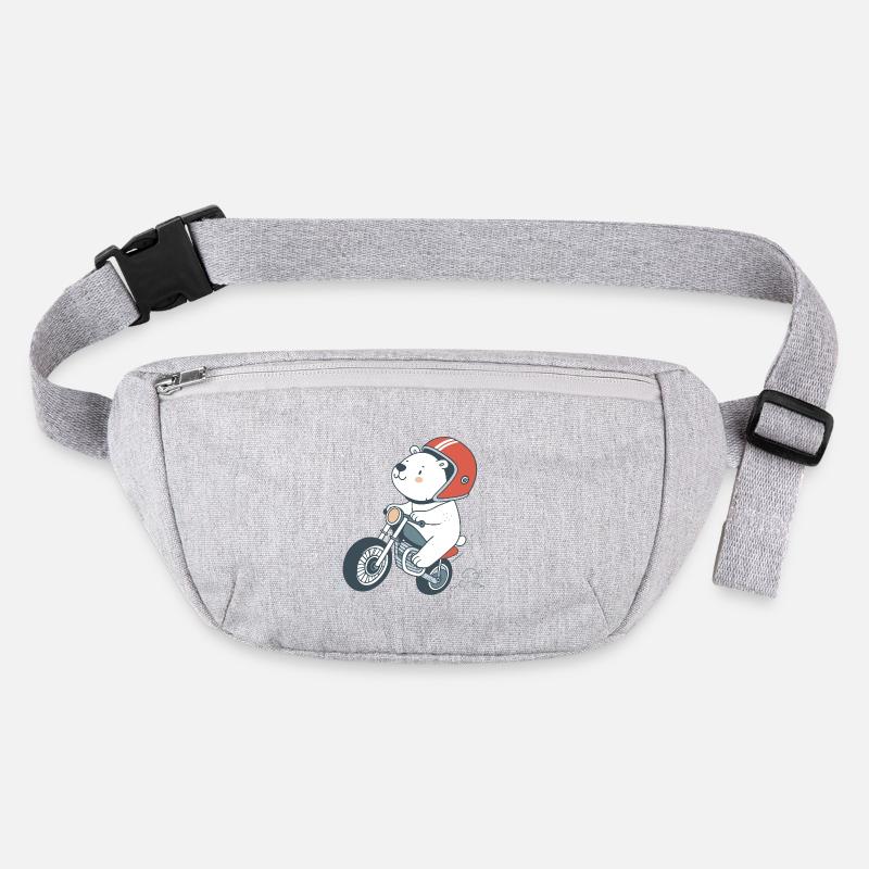 Cartoonhafter Biker-Bär Stanley/Stella recycelte Gürteltasche
