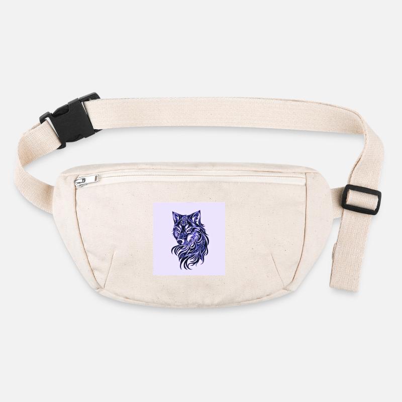 Wolfs Linienkunst in Blau Stanley/Stella recycelte Gürteltasche