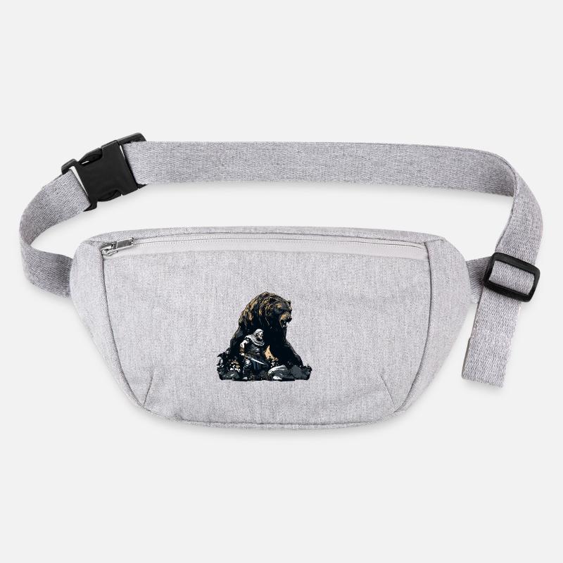 Wikinger mit riesigem Bär Stanley/Stella recycelte Gürteltasche