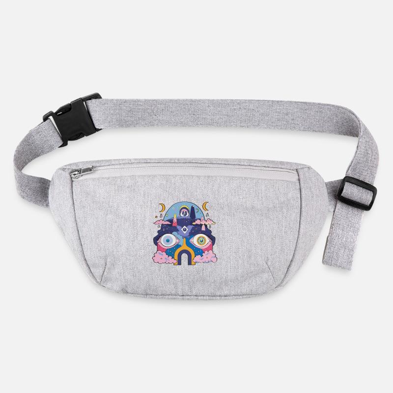 Psychedelic robot Stanley/Stella recycled Hip Bag 
