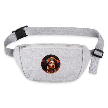 Funkeln im Afro-Stil - Stanley/Stella recycelte Gürteltasche - Grau meliert - Vorne