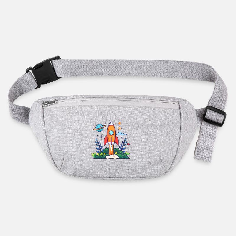 Space Rocket Stanley/Stella recycled Hip Bag 