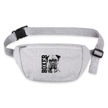Boxer Chien Boxer Allemand - Sac banane recyclé Stanley/Stella - gris chiné - Devant