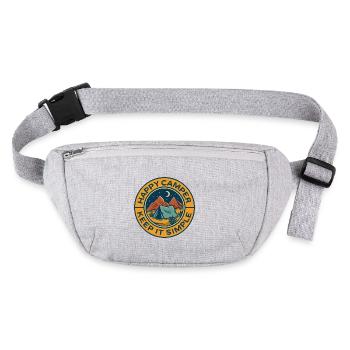 Camping Camper - Stanley/Stella recycled Hip Bag  - heather grey - Front