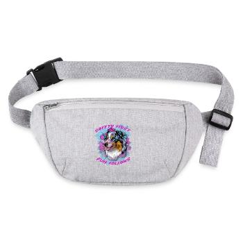 Safety First Fun Follows - Australian Shepherd - Stanley/Stella recycled Hip Bag  - heather grey - Front