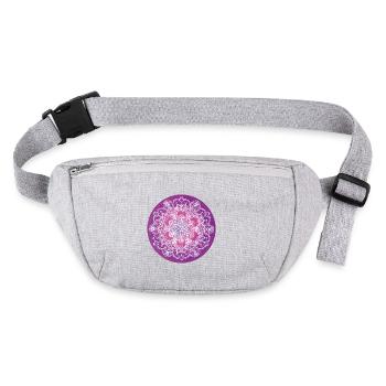 Mandala Amethyst – Intuition & innere Klarheit - Stanley/Stella recycelte Gürteltasche - Grau meliert - Vorne