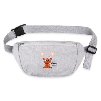 Baby deer with saying I'm wonderful - Stanley/Stella recycled Hip Bag  - heather grey - Front