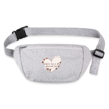 Embrace love in the financial hub Frankfurt - Stanley/Stella recycled Hip Bag  - heather grey - Front