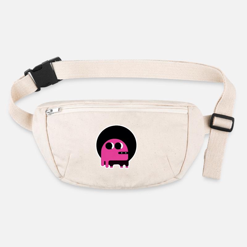 Monstre afro rose mignon | Créature rétro funky Sac banane recyclé Stanley/Stella