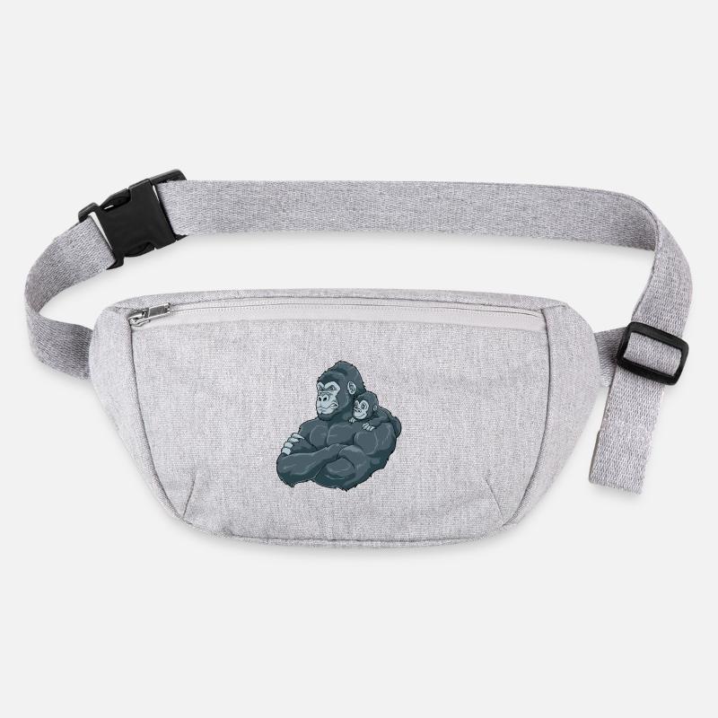 Starker Gorilla mit Gorilla Kind Stanley/Stella recycelte Gürteltasche