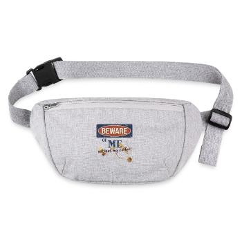 Beware Of Me: Beware Of Me Without Morning Coffee - Stanley/Stella recycled Hip Bag  - heather grey - Front