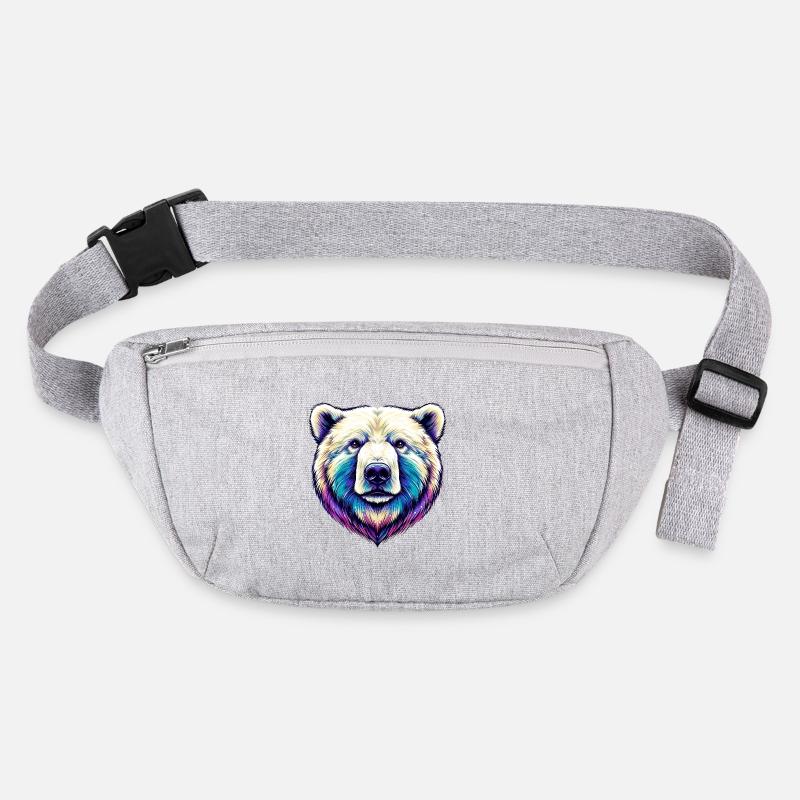 Weißer Eisbär Stanley/Stella recycelte Gürteltasche