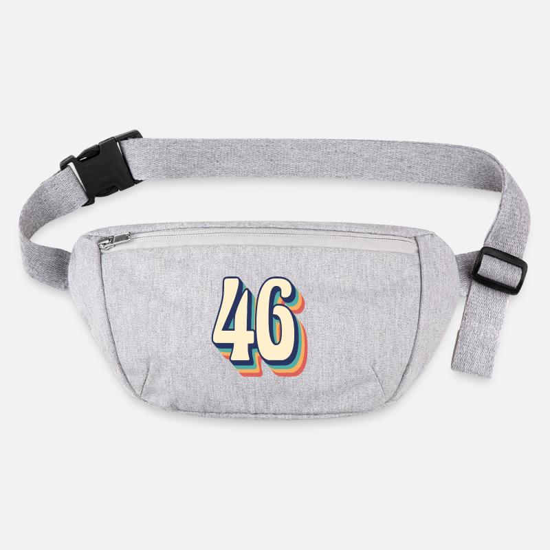 Vintage Retro T-Shirt Nummer 46 Sechsundvierzig Stanley/Stella recycelte Gürteltasche