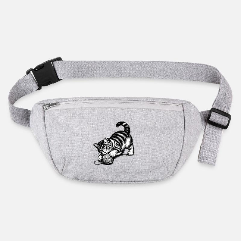 Playful Kitten and Yarn Stanley/Stella recycled Hip Bag 