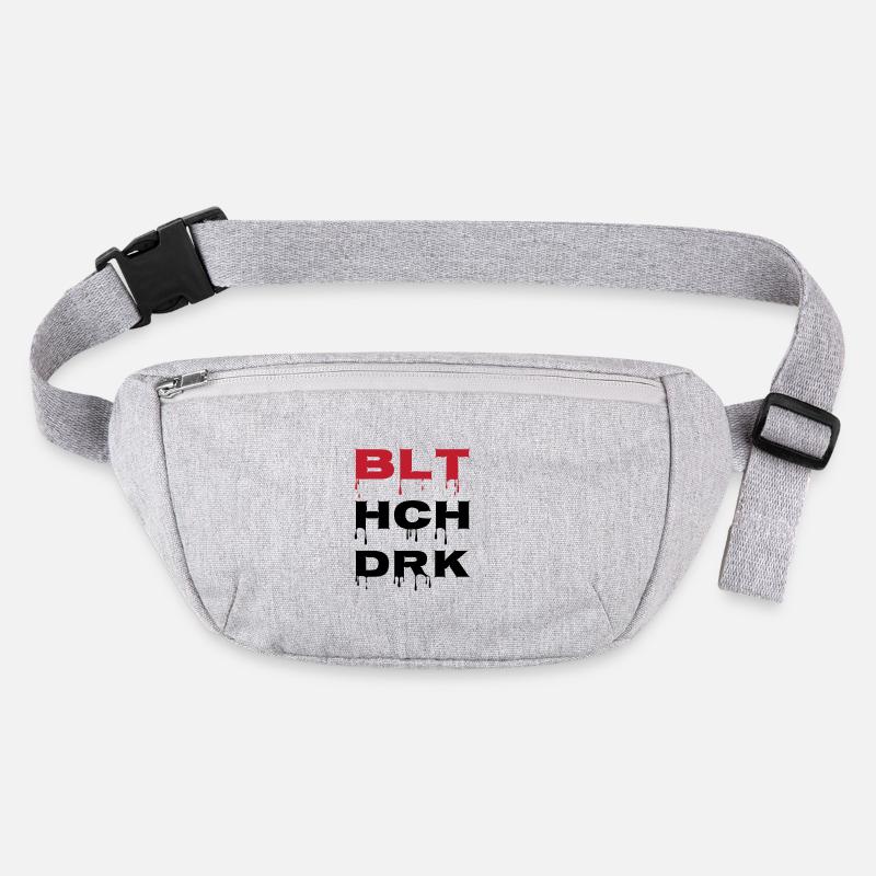 Bluthochdruck BLT HCH DRCK Warnung - Stanley/Stella recycelte Gürteltasche - Grau meliert