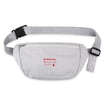 Blutgruppe O+ - Stanley/Stella recycelte Gürteltasche - Grau meliert - Vorne