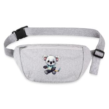 Koala joue au hockey sur glace, au design sportif d’animaux - Sac banane recyclé Stanley/Stella - gris chiné - Devant