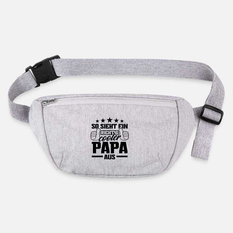 So sieht ein richtig cooler Papa aus - Stanley/Stella recycelte Gürteltasche - Grau meliert