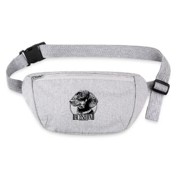 Dachshund Dackel Teckel - Sac banane recyclé Stanley/Stella - gris chiné - Devant