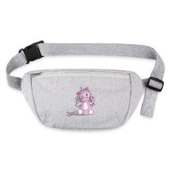 Unicorn Peace - Stanley/Stella recycled Hip Bag  - heather grey - Front