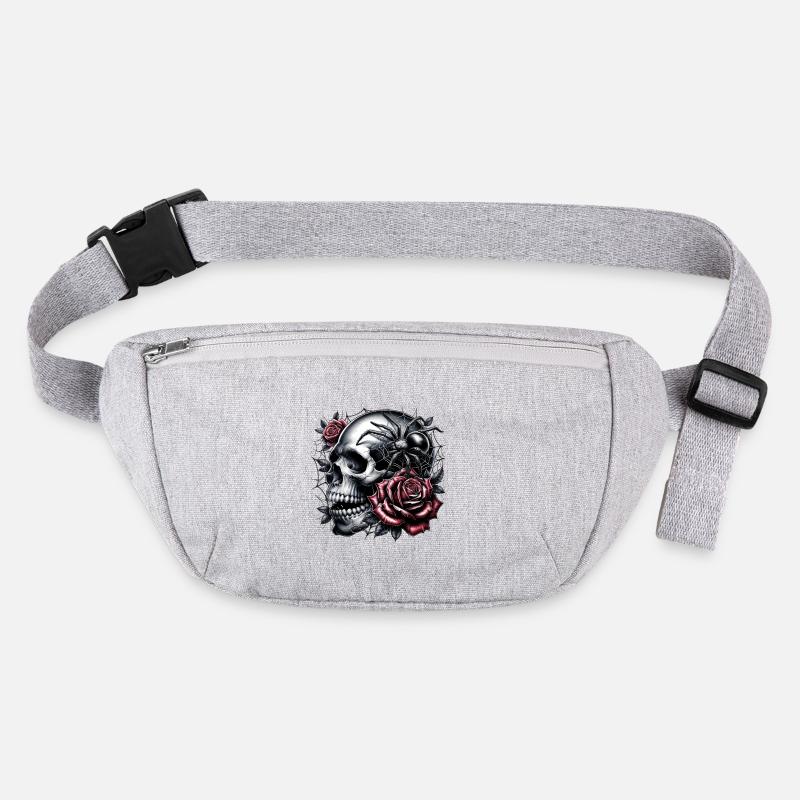 Une danse entre les têtes de mort et les roses Sac banane recyclé Stanley/Stella
