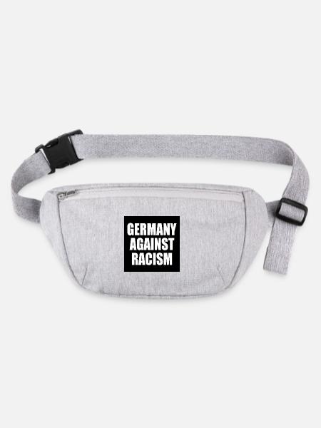 Germany against racism - Stanley/Stella recycelte Gürteltasche - Grau meliert - Vorne