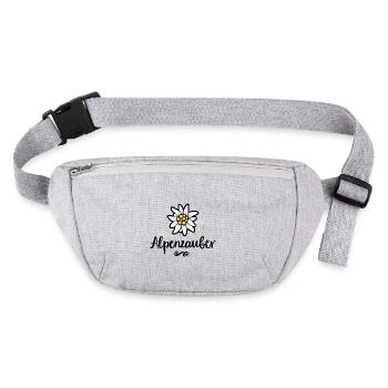 Edelweiss Blümchen Alpenzauber - Stanley/Stella recycelte Gürteltasche - Grau meliert - Vorne