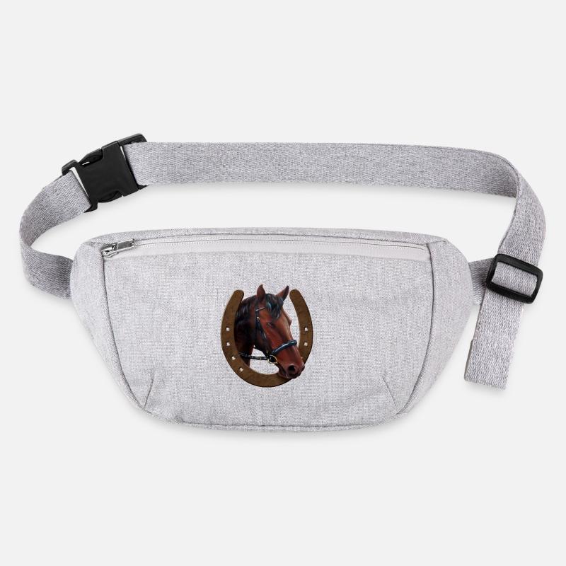 Horse head and horseshoe Stanley/Stella recycled Hip Bag 