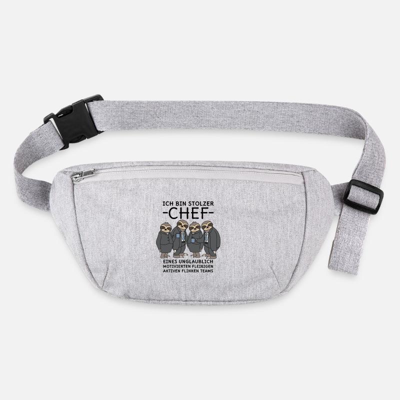 Stolzer Chef unglaublich fleißiges Team Faultiere Stanley/Stella recycelte Gürteltasche