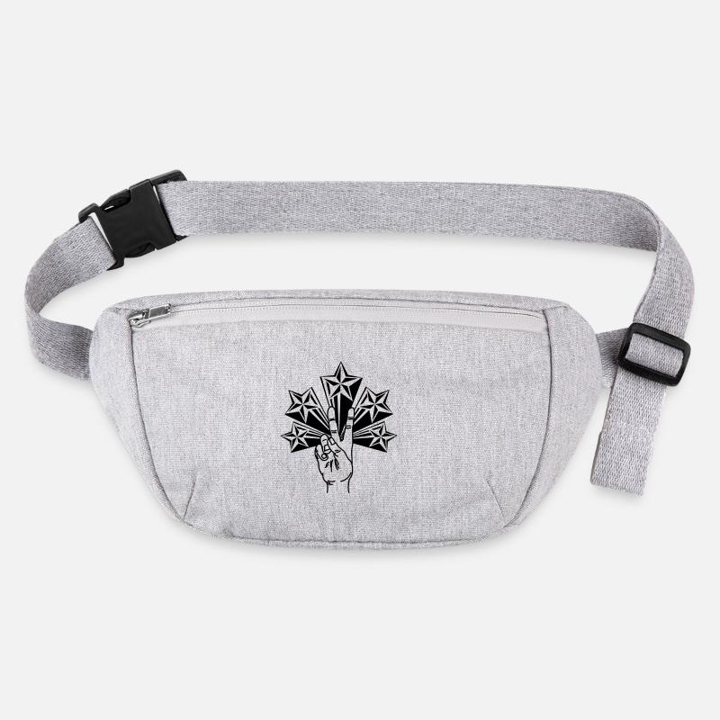 Five stars with peace sign V Stanley/Stella recycled Hip Bag 