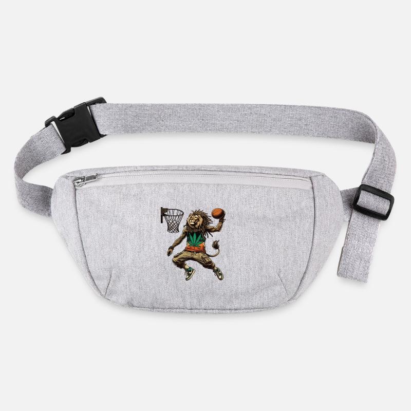 A Rasta lion dunking basketball Stanley/Stella recycled Hip Bag 