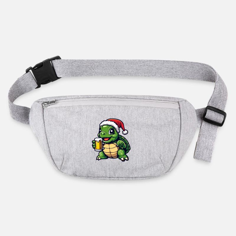 Turtle Christmas Beer Funny Stanley/Stella recycled Hip Bag 