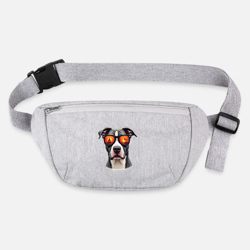 Ein Pitbull mit Sonnenbrille Stanley/Stella recycelte Gürteltasche