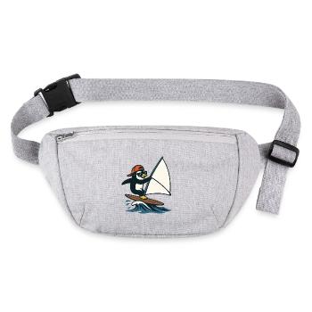 Cool pingouin Planche à voile Sports nautiques d’été - Sac banane recyclé Stanley/Stella - gris chiné - Devant