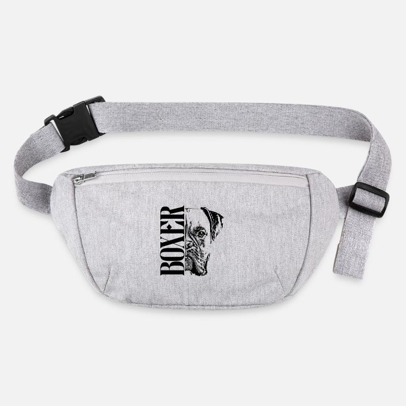 Deutscher Boxer Hund - Stanley/Stella recycelte Gürteltasche - Grau meliert