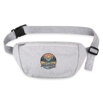 Adventure awaits - Stanley/Stella recycled Hip Bag  - heather grey - Front
