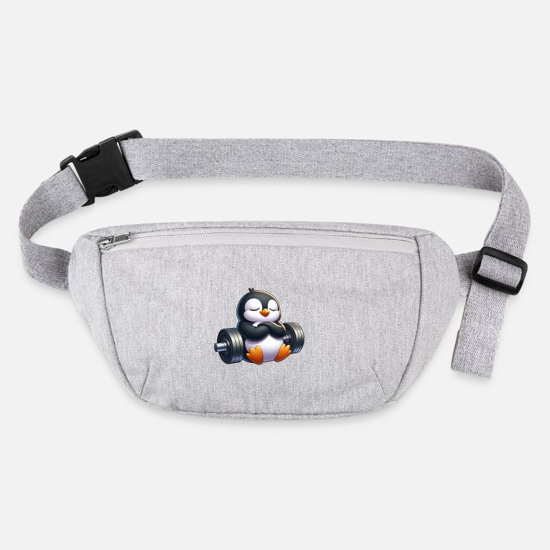 Pinguin mit Hantel Cartoon Relax Süß Stanley/Stella recycelte Gürteltasche