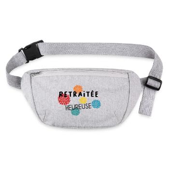 RETRAITE. BONNE RETRAITE. JOYEUSE RETRAITE - Sac banane recyclé Stanley/Stella - gris chiné - Devant