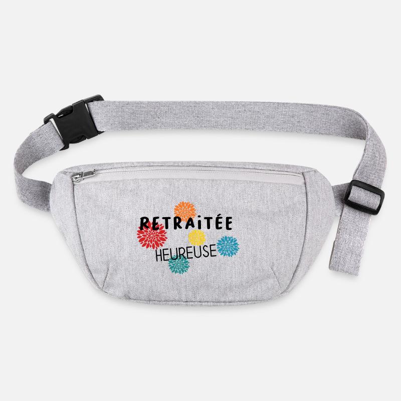 RETRAITE. BONNE RETRAITE. JOYEUSE RETRAITE - Sac banane recyclé Stanley/Stella - gris chiné